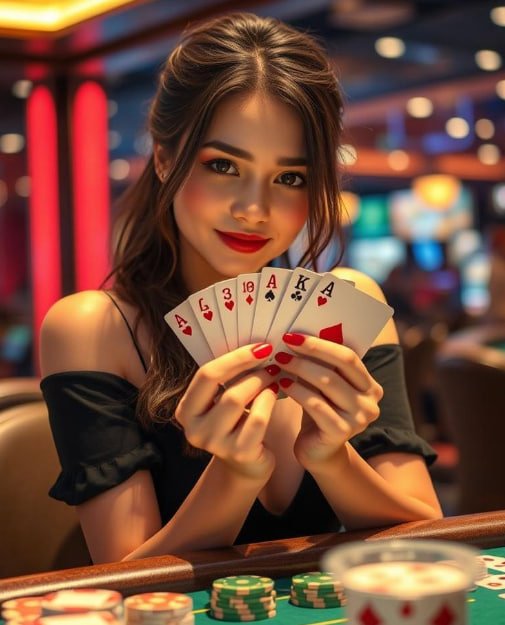 Yandar City ကာစီနိုတွင် Baccarat နှင့် Roulette ဂိမ်းများ ကစားနေသောမြင်ကွင်း